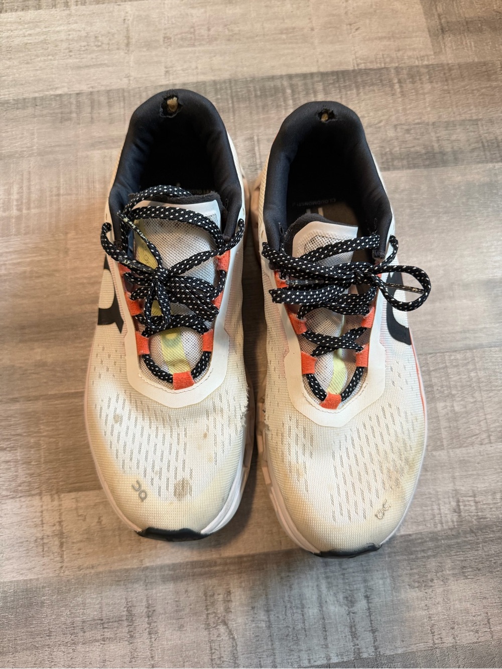 On Cloudmonster Running Shoes White/Orange Women’s 9.5